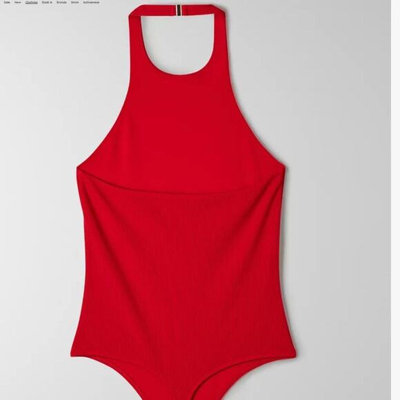 Aritzia Babaton Contour Halter Bodysuit White - Picture 7 of 9